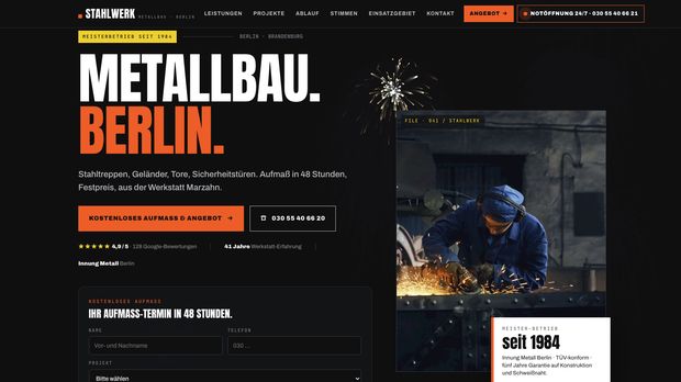Metallbau Website von Elyoss