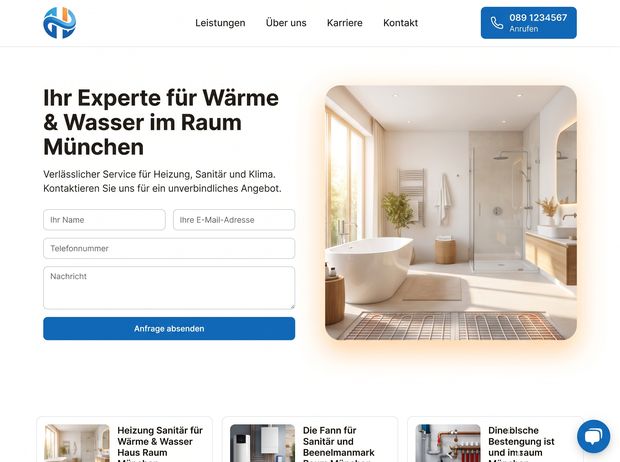 Sanitaer Website von Elyoss